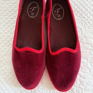 Flabelus Meg Velvet Slipper Flat Women EU39/US 8 Handmade in Spain